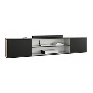 Kier Furniture TV STOLOK EDI 4 Biela / Čierna – 2-dverový vyobraziť
