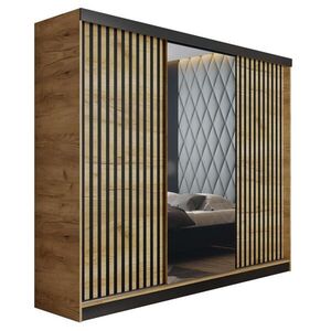 Kier Furniture SKRIŇA S POSUVNÝMI DVERAMI MALANI - Dub Craft Gold 200x205x59 cm vyobraziť