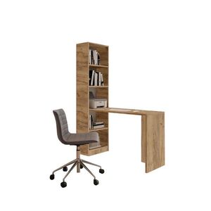 Kier Furniture PÍSACÍ STÔL B-1 S REGÁLOM Dub Craft Gold vyobraziť