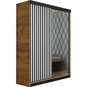 Kier Furniture SKRIŇA S POSUVNÝMI DVERAMI MALANI - Dub Craft Gold + Biela 138x205x59 cm vyobraziť