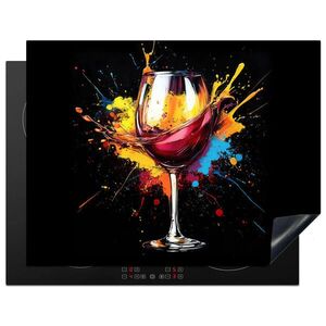 MuchoWow KRYT NA SPORÁK Víno - sklo - graffiti - nápoj - červená - farba 77x59 cm vyobraziť