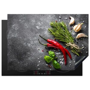 MuchoWow KRYT NA SPORÁK Korenie - bylinky - korenie - betón 75x52 cm vyobraziť