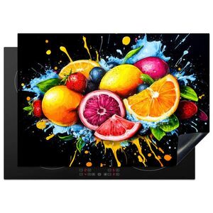 MuchoWow KRYT NA SPORÁK Ovocie - Graffiti - Farebné - Oranžová - Jahoda - Abstraktné 75x52 cm vyobraziť