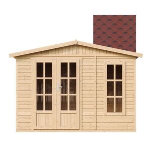 Timbela ZÁHRADNÝ DOMČEK z dreva 6 m2 - V232 x 332 x 222 cm - náradový domček z dreva, záhradné štúdio M334FB+H334FBRED vyobraziť