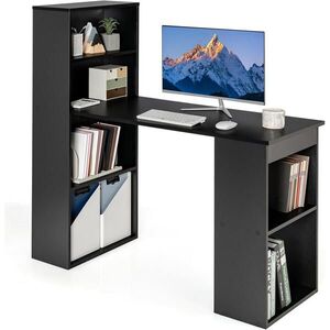COSTWAY PÍSACÍ STÔL 120 cm, čierny vyobraziť