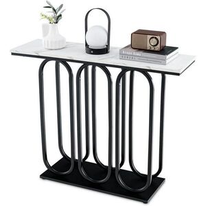 COSTWAY KONZOLOVÝ stolík 80 cm biely vyobraziť