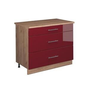 Vicco KUCHYNSKÁ SPODNÁ SKRINKA Fame-Line, Bordeaux vysoký lesk/Dub Goldkraft, 100 cm, AP Oak vyobraziť