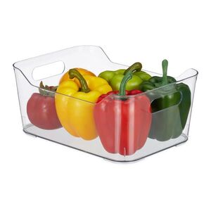 Relaxdays ORGANIZÉR Transparentný do chladničky PET bez BPA s úchytmi vyobraziť