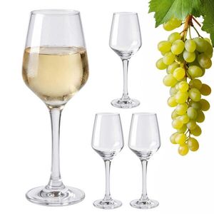 Relaxdays POHÁRE na víno transparentné 4-dielna-sada sklo do umývačky 360 ml vyobraziť