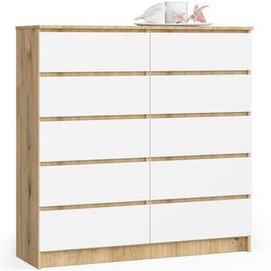 RAUMHIRSCH FURNITURE KOMODA dub Artisan, biela 121/120/40 vyobraziť