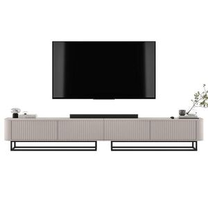 Meble Lindner TV skrinka Aurora, set 2 kusov s kovovým rámom, matný kašmír, 280 cm vyobraziť