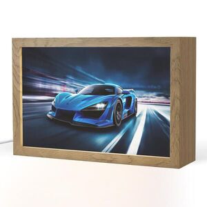OnlyWow NOČNÁ LAMPA Auto - modré - chlapci - dieťa 30x20 cm vyobraziť