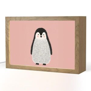 OnlyWow NOČNÁ LAMPA Tučniak - Bodky - Minimalistické - Ružové 30x20 cm vyobraziť