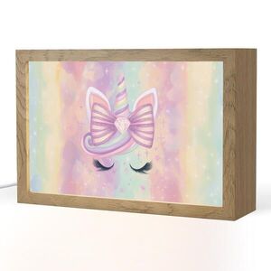 OnlyWow NOČNÁ LAMPA Jednorožec - trblietky - dúha - pastelové farby 30x20 cm vyobraziť