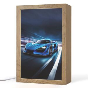 OnlyWow NOČNÁ LAMPA Auto - modré - chlapci - dieťa 20x30 cm vyobraziť