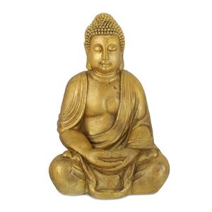 Relaxdays SOCHA Zlatá Buddha polyresin mrazuvzdorná 70 cm vyobraziť