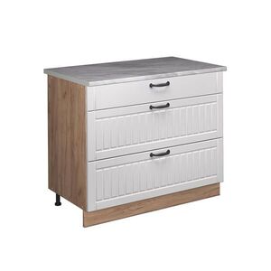 Vicco KUCHYNSKÁ SPODNÁ SKRINKA Fame-Line, Biely vidiecky dom/Dub Goldkraft, 100 cm, AP Marble vyobraziť