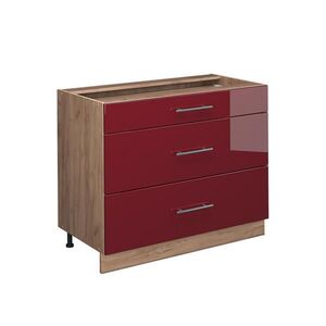 Vicco KUCHYNSKÁ SPODNÁ SKRINKA Fame-Line, Bordeaux vysoký lesk/Dub Goldkraft, 100 cm bez pracovnej dosky vyobraziť