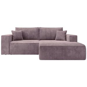 Selsey ROHOVÁ POHOVKA Farese Mini s menčestrovým poťahom, mauve, vpravo vyobraziť