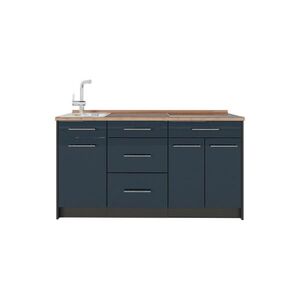Vicco KUCHYNSKÝ BLOK Fame-Line, Tmavo modrá vysoký lesk, 150 cm, AP Oak vyobraziť