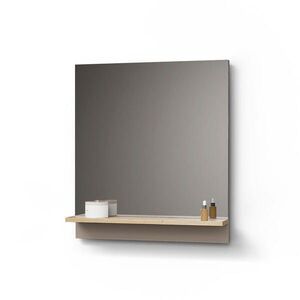 Livinity® KÚPEĽŇOVÉ ZRKADLO Timavo Greige 60 x 67 cm s policou vyobraziť