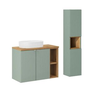 Petits-meubles KÚPEĽŇOVÝ NÁBYTOK 80.4cm Jade 2-dielna súprava Zelená a drevo vyobraziť