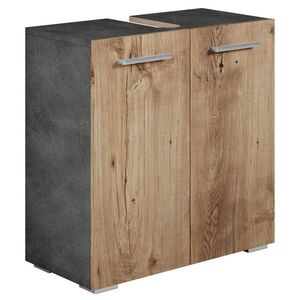 Badplaats SKRINKA POD UMÝVADLO Jupiter 2 dvere sivá / gaštanový dub - 60 x 30 x 60 cm vyobraziť