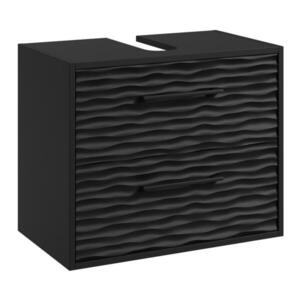 Badplaats SKRINKA POD UMÝVADLO Etna 2 zásuvky matná čierna - 60 x 35 x 50 cm vyobraziť