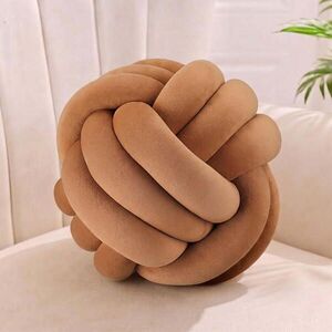 Relaxdays VANKÚŠ Hnedý uzol 25 cm polyester vyobraziť