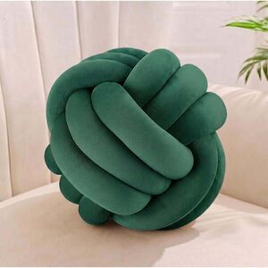 Relaxdays VANKÚŠ Tmavozelený uzol 25 cm vyobraziť