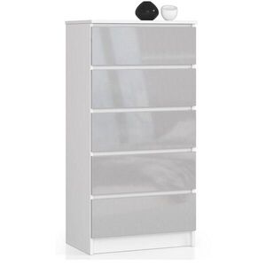RAUMHIRSCH FURNITURE KOMODA Biela, lesklá metalíza 121/60/40 vyobraziť