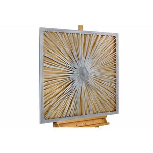 KUNSTLOFT KOVOVÝ OBRAZ 80/80 cm, dekoratívny motív, strieborno-zlatý vyobraziť