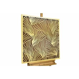 KUNSTLOFT KOVOVÝ OBRAZ 80/80 cm, prírodný motív, zlatý vyobraziť