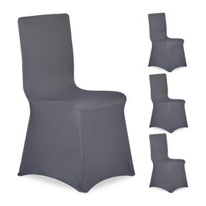 Relaxdays NÁVLEKY Antracit 4ks-set na stoličky Polyester Elastan vyobraziť