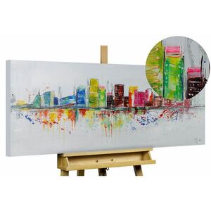 KUNSTLOFT RUČNE MAĽOVANÝ AKRYLOVÝ OBRAZ 120/60 cm, sivý, krajinný motív vyobraziť