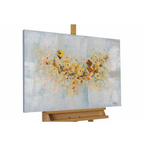 KUNSTLOFT RUČNE MAĽOVANÝ AKRYLOVÝ OBRAZ 90/60 cm, modrý/žltý, abstraktný geometrický motív vyobraziť
