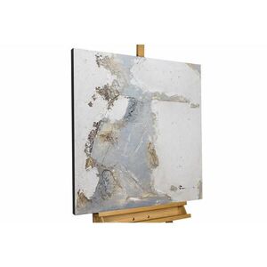 KUNSTLOFT RUČNE MAĽOVANÝ AKRYLOVÝ OBRAZ 80/80 cm, sivý, abstraktný geometrický motív vyobraziť