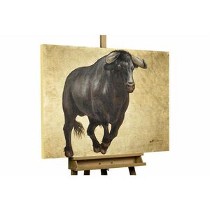 KUNSTLOFT RUČNE MAĽOVANÝ AKRYLOVÝ OBRAZ 100/70 cm, čierny/hnedý, zvierací motív vyobraziť