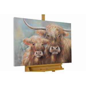 KUNSTLOFT RUČNE MAĽOVANÝ AKRYLOVÝ OBRAZ 100/75 cm, hnedý, abstraktný dekoratívny motív vyobraziť
