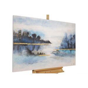 KUNSTLOFT RUČNE MAĽOVANÝ AKRYLOVÝ OBRAZ 120/80 cm, modrý/biely, morský a krajinný motív vyobraziť