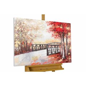 KUNSTLOFT RUČNE MAĽOVANÝ AKRYLOVÝ OBRAZ 100/75 cm, červený/béžový, prírodný a botanický motív vyobraziť