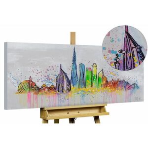 KUNSTLOFT RUČNE MAĽOVANÝ AKRYLOVÝ OBRAZ 120/60 cm, sivý, krajinný motív vyobraziť