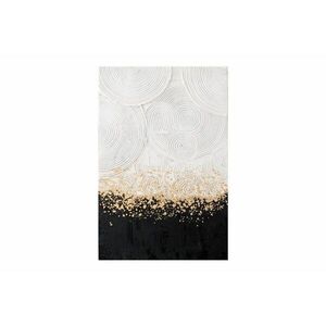 KUNSTLOFT RUČNE MAĽOVANÝ AKRYLOVÝ OBRAZ 60/90 cm, čierny/biely, abstraktný geometrický motív vyobraziť