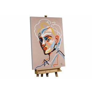 KUNSTLOFT RUČNE MAĽOVANÝ AKRYLOVÝ OBRAZ 75/100 cm, béžový, abstraktný geometrický motív vyobraziť