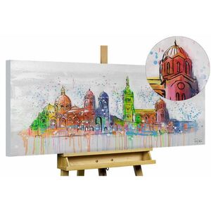 KUNSTLOFT RUČNE MAĽOVANÝ AKRYLOVÝ OBRAZ 120/60 cm, sivý, krajinný motív vyobraziť