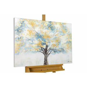 KUNSTLOFT RUČNE MAĽOVANÝ AKRYLOVÝ OBRAZ 100/75 cm, zlatý/tyrkysový, prírodný a botanický motív vyobraziť