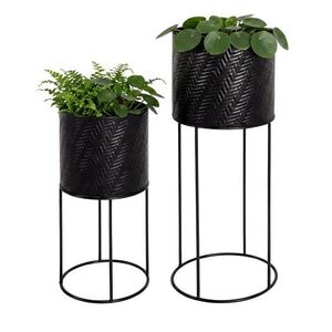 Relaxdays STOJAN Čierna 2-ks-Set Kov 41x18 cm vyobraziť