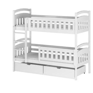 Kids Collective PATROVÁ postel 90 × 200 cm se 2 zásuvkami a 2 matracemi – bílá vyobraziť