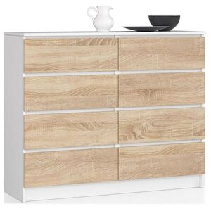 RAUMHIRSCH FURNITURE KOMODA Biela, dub Sonoma 99/120/40 vyobraziť