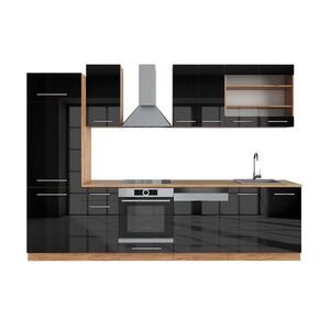 Vicco KUCHYNSKÝ KÚT Fame-Line Antracit vysoký lesk/dub Goldkraft 300 cm , AP Oak vyobraziť
